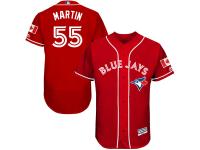 Men's Toronto Blue Jays Russell Martin Majestic Scarlet Fashion Canada Day Flex Base Authentic Player Jersey
