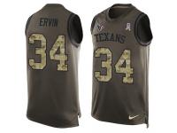 Men's Tyler Ervin #34 Nike Green Jersey - NFL Houston Texans Salute to Service Tank Top