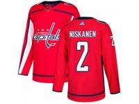 Men's Washington Capitals #2 Matt Niskanen adidas Red Authentic Jersey