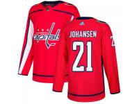 Men's Washington Capitals #21 Lucas Johansen adidas Red Authentic Jersey