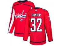 Men's Washington Capitals #32 Dale Hunter adidas Red Authentic Jersey