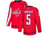 Men's Washington Capitals #5 Rod Langway adidas Red Authentic Jersey