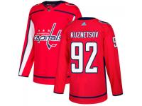 Men's Washington Capitals #92 Evgeny Kuznetsov adidas Red Authentic Jersey