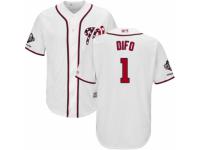 Men's Washington Nationals #1 Wilmer Difo White Home Cool Base 2019 World Series Champions Baseball Jersey