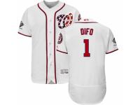 Men's Washington Nationals #1 Wilmer Difo White Home Flex Base Collection 2019 World Series Champions Baseball Jersey