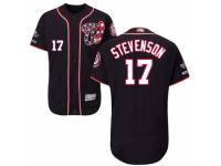 Men's Washington Nationals #17 Andrew Stevenson Navy Blue Alternate Flex Base Collection 2019 World Series Champions Baseball Jersey