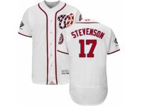 Men's Washington Nationals #17 Andrew Stevenson White Home Flex Base Collection 2019 World Series Champions Baseball Jersey