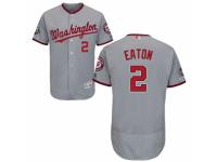 Men's Washington Nationals #2 Adam Eaton Grey Road Flex Base Collection 2019 World Series Champions Baseball Jersey