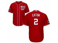 Men's Washington Nationals #2 Adam Eaton Red Alternate 1 Cool Base 2019 World Series Champions Baseball Jersey