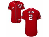 Men's Washington Nationals #2 Adam Eaton Red Alternate Flex Base Collection 2019 World Series Champions Baseball Jersey