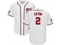 Men's Washington Nationals #2 Adam Eaton White Home Cool Base 2019 World Series Champions Baseball Jersey