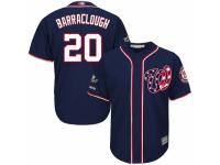 Men's Washington Nationals #20 Kyle Barraclough Navy Blue Alternate 2 Cool Base 2019 World Series Champions Baseball Jersey