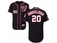 Men's Washington Nationals #20 Kyle Barraclough Navy Blue Alternate Flex Base Collection 2019 World Series Champions Baseball Jersey