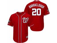 Men's Washington Nationals #20 Kyle Barraclough Red Alternate 1 Cool Base 2019 World Series Champions Baseball Jersey