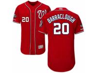 Men's Washington Nationals #20 Kyle Barraclough Red Alternate Flex Base Collection 2019 World Series Champions Baseball Jersey