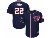 Men's Washington Nationals #22 Juan Soto Navy Blue Alternate 2 Cool Base 2019 World Series Champions Baseball Jersey