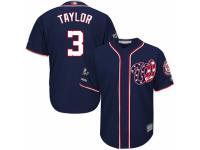 Men's Washington Nationals #3 Michael Taylor Navy Blue Alternate 2 Cool Base 2019 World Series Champions Baseball Jersey