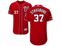 Men's Washington Nationals #37 Stephen Strasburg Red Alternate Flex Base Collection 2019 World Series Champions Baseball Jersey