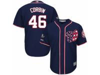 Men's Washington Nationals #46 Patrick Corbin Navy Blue Alternate 2 Cool Base 2019 World Series Champions Baseball Jersey