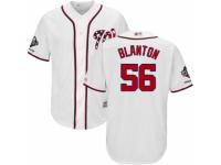 Men's Washington Nationals #56 Joe Blanton White Home Cool Base 2019 World Series Champions Baseball Jersey