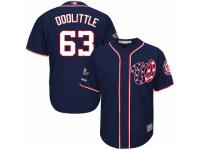 Men's Washington Nationals #63 Sean Doolittle Navy Blue Alternate 2 Cool Base 2019 World Series Champions Baseball Jersey