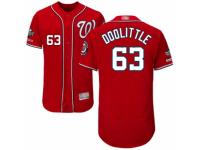 Men's Washington Nationals #63 Sean Doolittle Red Alternate Flex Base Collection 2019 World Series Champions Baseball Jersey