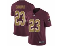 Men's Washington Redskins #23 Quinton Dunbar Burgundy Red Gold Number Alternate 80TH Anniversary Vapor Untouchable Limited Player Football Jersey