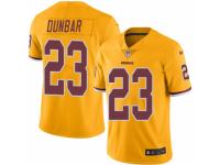 Men's Washington Redskins #23 Quinton Dunbar Elite Gold Rush Vapor Untouchable Football Jersey