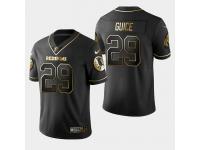 Men's Washington Redskins #29 Derrius Guice Golden Edition Vapor Untouchable Limited Jersey - Black