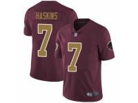 Men's Washington Redskins #7 Dwayne Haskins Burgundy Red Gold Number Alternate 80TH Anniversary Vapor Untouchable Limited Player Football Jersey