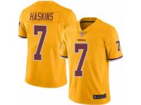 Men's Washington Redskins #7 Dwayne Haskins Elite Gold Rush Vapor Untouchable Football Jersey