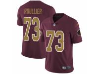 Men's Washington Redskins #73 Chase Roullier Burgundy Red Gold Number Alternate 80TH Anniversary Vapor Untouchable Limited Player Football Jersey
