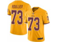 Men's Washington Redskins #73 Chase Roullier Elite Gold Rush Vapor Untouchable Football Jersey