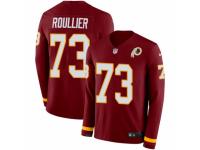 Men's Washington Redskins #73 Chase Roullier Limited Burgundy Therma Long Sleeve Football Jersey