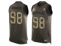 Men's Washington Redskins #98 Matt Ioannidis Green Salute to Service Tank Top Football Jersey