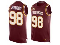 Men's Washington Redskins #98 Matt Ioannidis Red Player Name & Number Tank Top Football Jersey