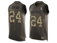 Men's Willie Brown #24 Nike Green Jersey - NFL Oakland Raiders Salute to Service Tank Top