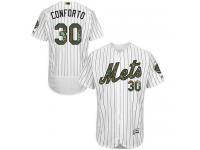 Mets #30 Michael Conforto White (Blue Strip) Flexbase Authentic Collection 2016 Memorial Day Stitched Baseball Jersey