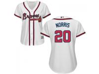 MLB Atlanta Braves #20 Bud Norris Women White Cool Base Jersey