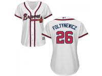 MLB Atlanta Braves #26 Mike Foltynewicz Women White Cool Base Jersey