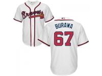 MLB Atlanta Braves #67 Dan Burawa Men White Cool Base Jersey