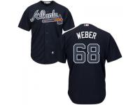 MLB Atlanta Braves #68 Ryan Weber Men Blue Cool Base Jersey
