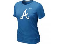 MLB Atlanta Braves Heathered Nike Light Blue Blended T-Shirt Women