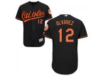 MLB Baltimore Orioles #12 Dariel Alvarez Men Black Authentic Flexbase Collection Jersey