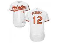 MLB Baltimore Orioles #12 Dariel Alvarez Men White Authentic Flexbase Collection Jersey