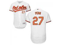 MLB Baltimore Orioles #27 Francisco Pena Men White Authentic Flexbase Collection Jersey