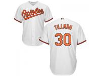 MLB Baltimore Orioles #30 Chris Tillman Men White Cool Base Jersey