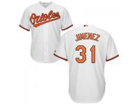 MLB Baltimore Orioles #31 Ubaldo Jimenez Men White Cool Base Jersey