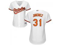 MLB Baltimore Orioles #31 Ubaldo Jimenez Women White Cool Base Jersey