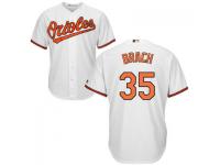 MLB Baltimore Orioles #35 Brad Brach Men White Cool Base Jersey